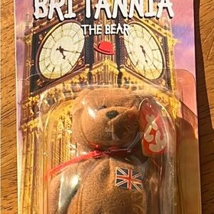 RARE FIND McDonalds Ty Britannia The Bear Beanie Original Package 1997